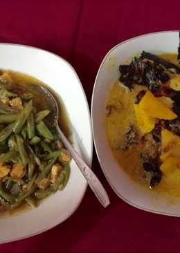 Buncis tumis + gulai ikan sale