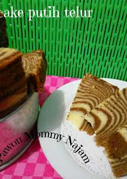 Zebra Cake Putih Telur