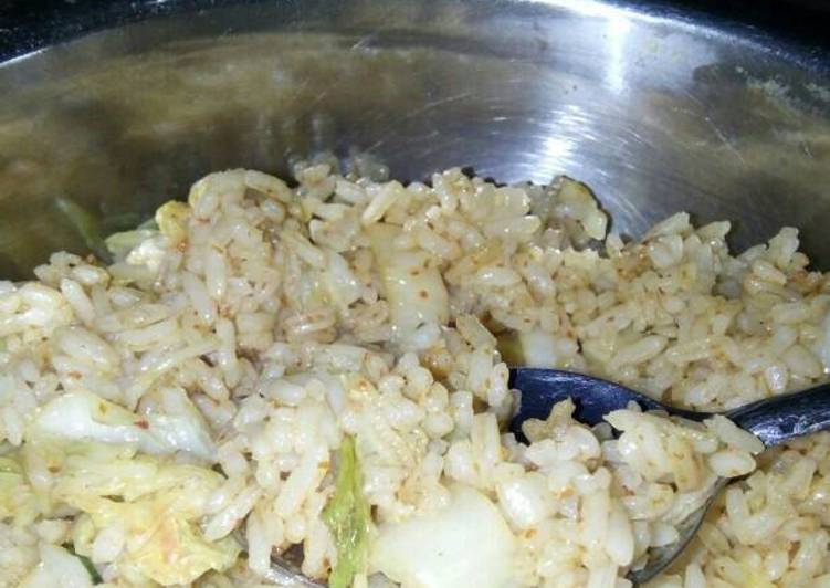 resep masakan Nasi goreng unik kimchi ekonomis sehat #koreafood