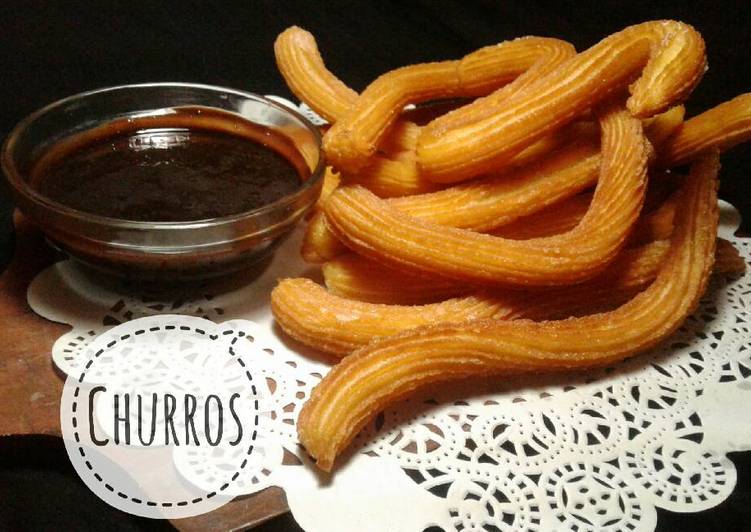 cara membuat Churros 1 Telur (dengan Saus Coklat)