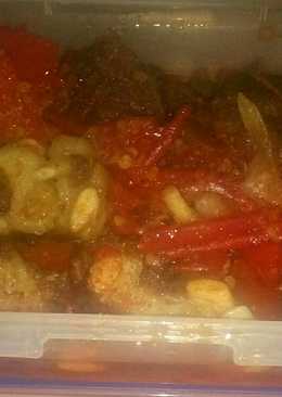 Dendeng + tulang muda balado