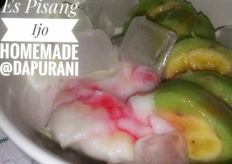 resep masakan Es Pisang Ijo Homemade