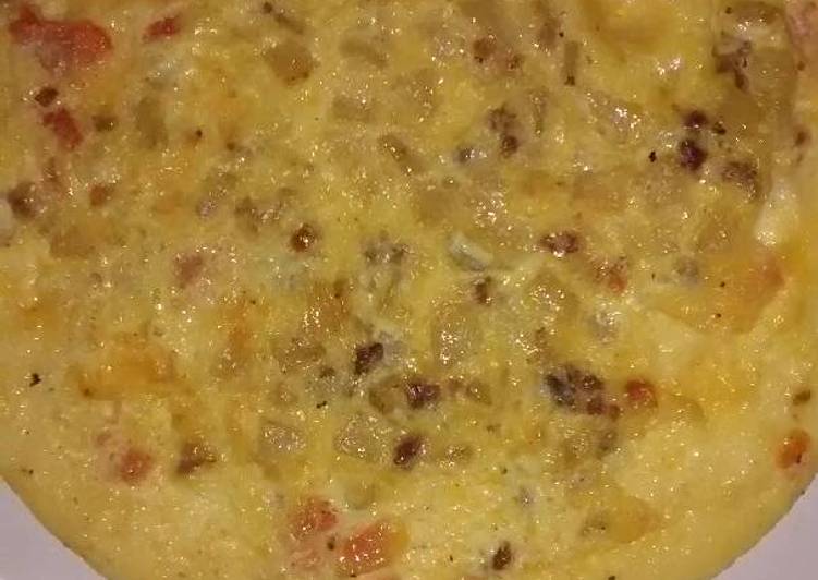 Resep omelet gurih praktis Kiriman dari Rirutami Ummu Yahya