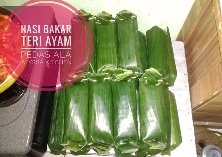 gambar untuk resep makanan Nasi Bakar Teri Ayam Pedas