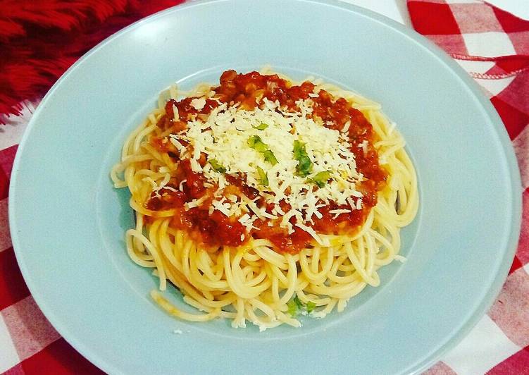 resep makanan Spaghetti praktis, mumer, enyaakk