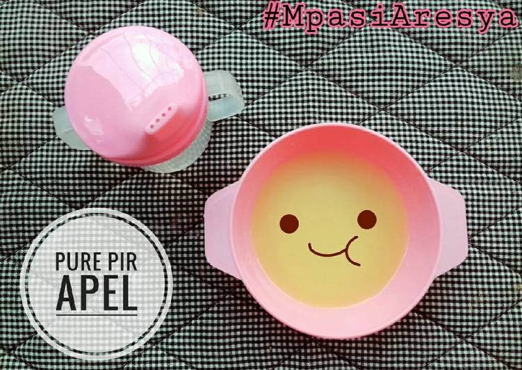 cara membuat Mpasi 6m+ : Pure Pir Apel