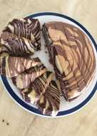 Ogura Zebra Cake with Coconut Milk