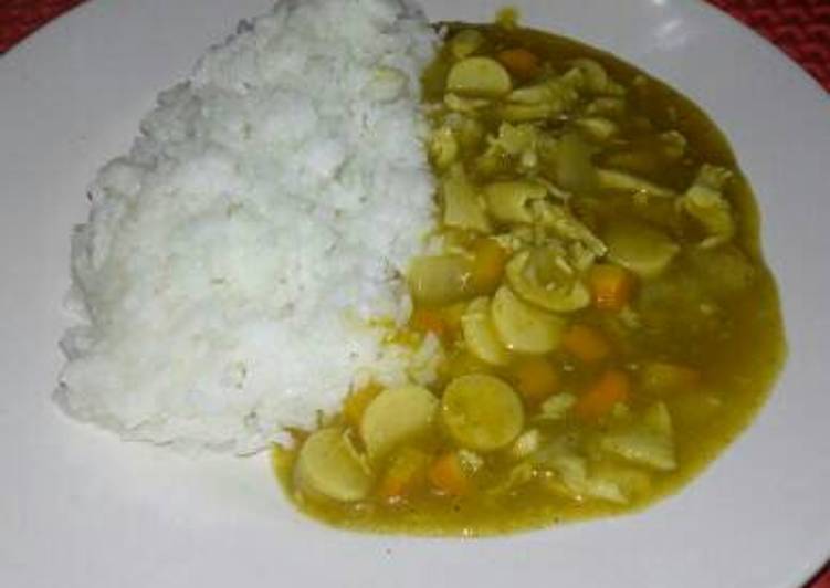 resep masakan Japanese curry ala anak kos with rice cooker