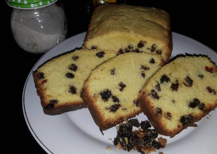 resep masakan Raisin With Dried Cranberry Pound Cake