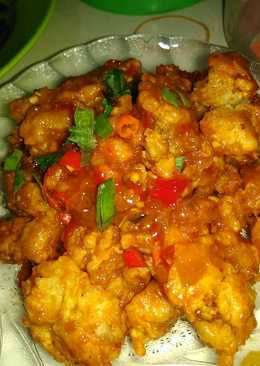 Ayam tepung saos padang