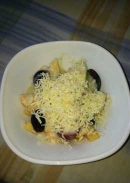 Salad buah mayonise keju