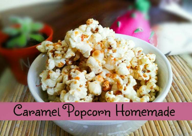 cara membuat Caramel Popcorn