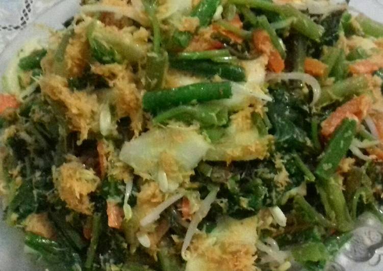 cara membuat Urap sayur