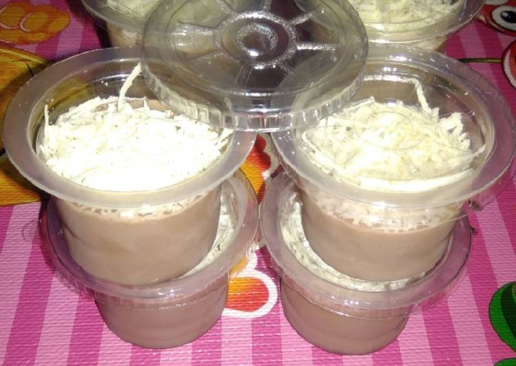 gambar untuk resep Pudding sutera coklat