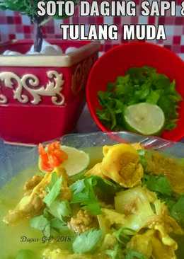 Soto Daging Sapi dan Tulang Muda