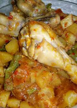 Ayam kentang rica rica (muantep NO MSG)