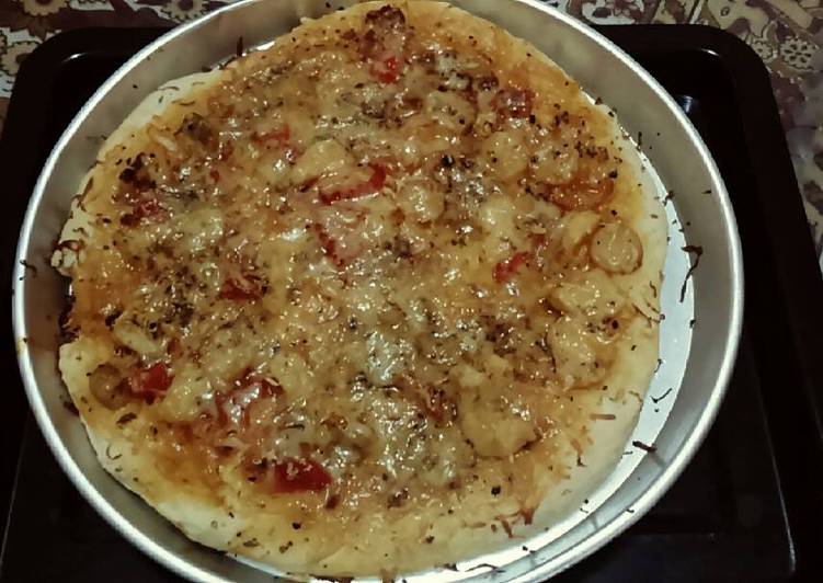 gambar untuk resep makanan Pizza Soft Dough Saus Spagethi