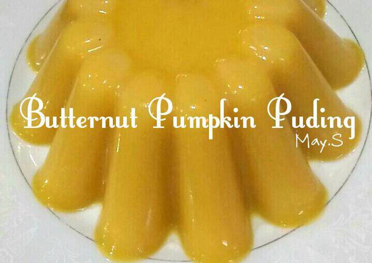 resep lengkap untuk Butternut Pumpkin Puding