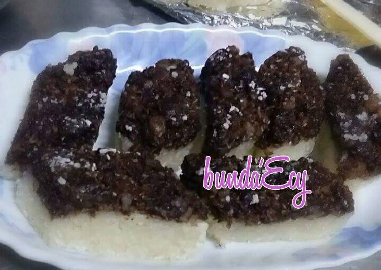 resep lengkap untuk Kue Awug_Awug/Sengkulun CokPut {Coklat Putih} bunda Ecy