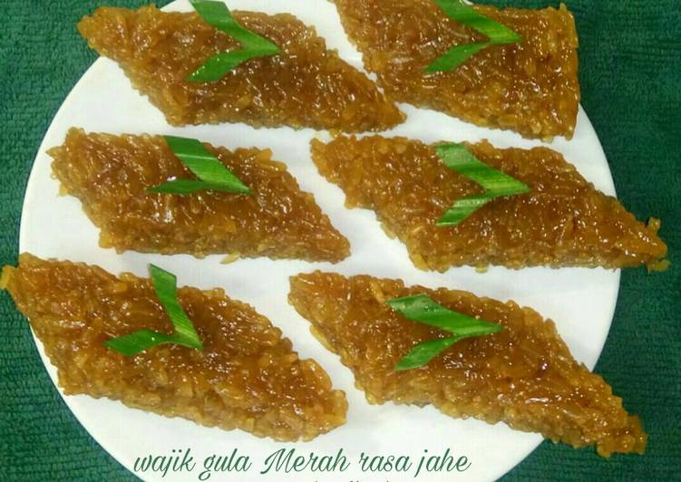 Resep Wajik gula Merah rasa jahe Karya Mia Shary