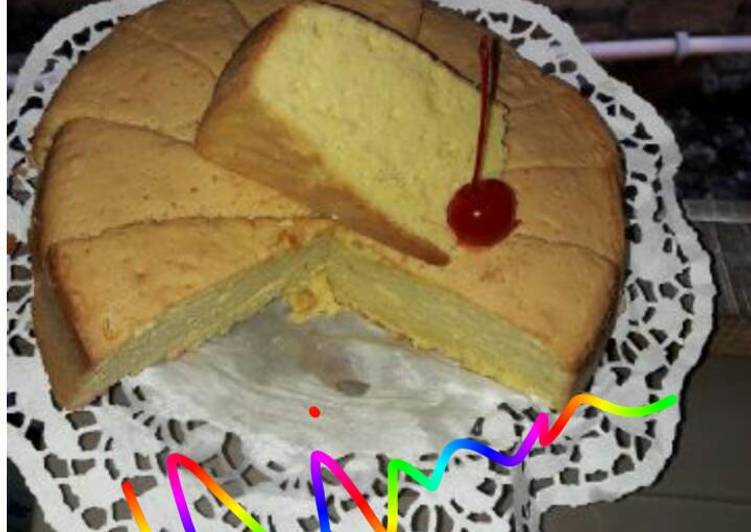 resep lengkap untuk Vanilla sponge cake ala nina