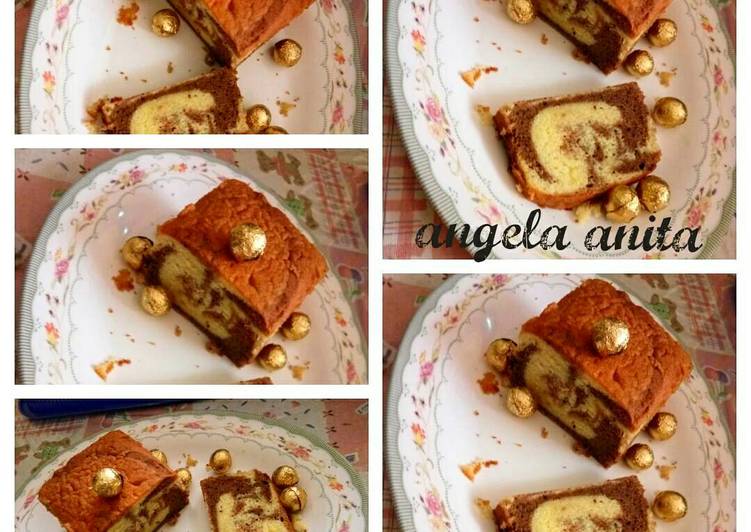 resep masakan Marmer cake/butter cake/pound cake no Bp no Sp