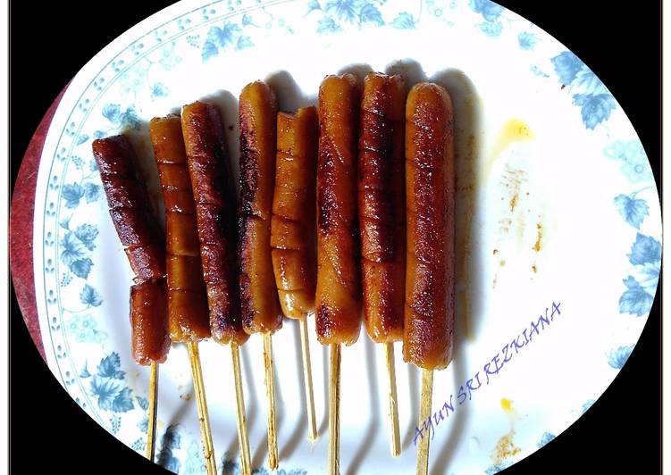 cara membuat Sate Sosis Sederhana