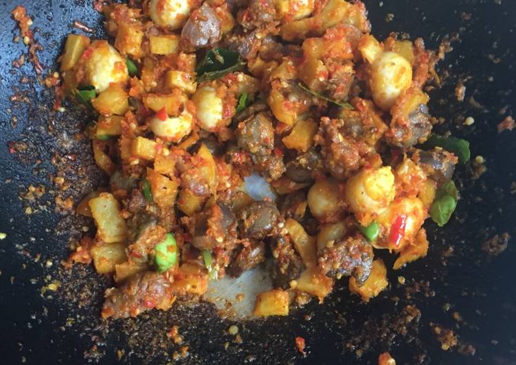 cara membuat Sambal Goreng Hati Ayam Pedas