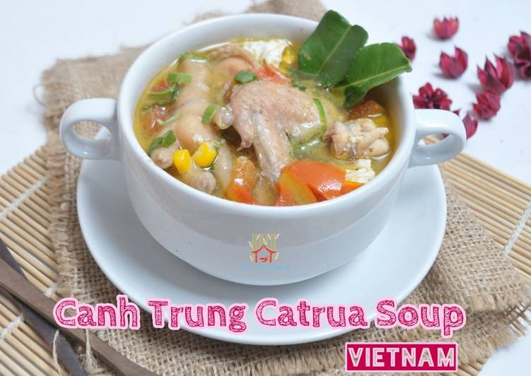 gambar untuk resep makanan Canh Trung Catrua Soup #FestivalResepAsia #DagingAyam #Vietnam