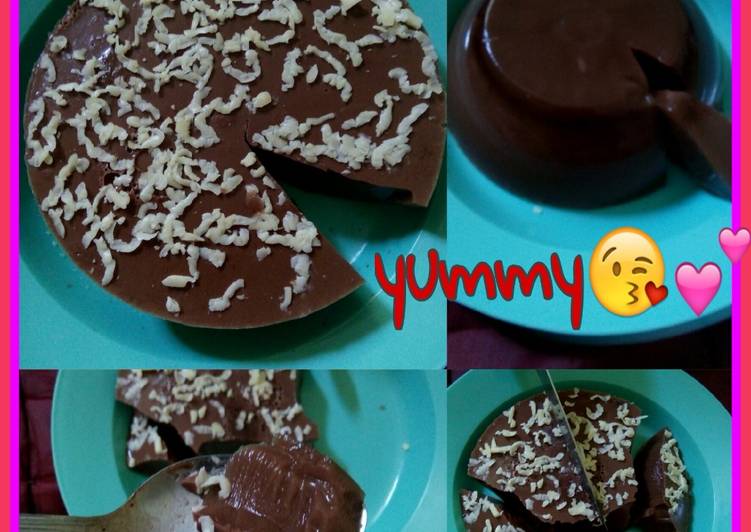 resep Puding Coklat Keju Rice Cooker