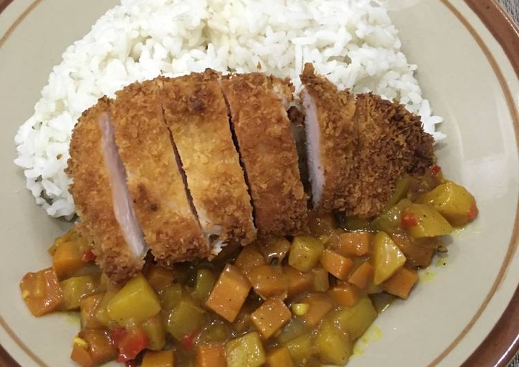 gambar untuk cara membuat Chicken Katsu Curry Rice