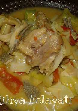 Jerohan dan tetelan kambing masak santan segaar