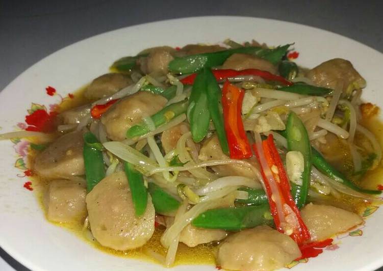 resep masakan Tumis tauge baso buncis