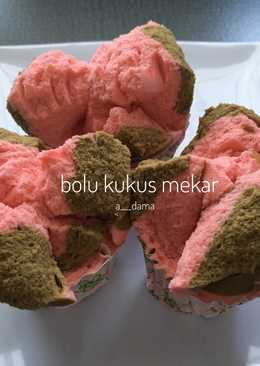 Bolu Kukus Mekar Stroberi Cokelat, Tanpa Soda & Cukup 1 Telur