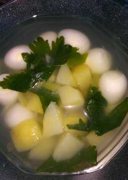 Sayur bening kentang telur puyuh