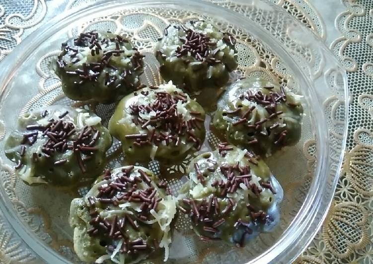 bahan dan cara membuat Kue cubit green tea ????