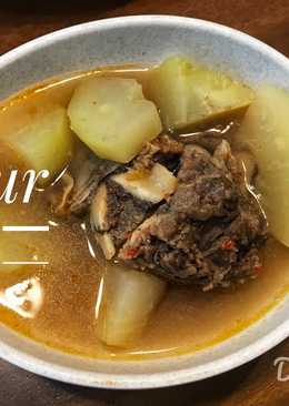 Sayur asem iga pepaya muda vs labu siam