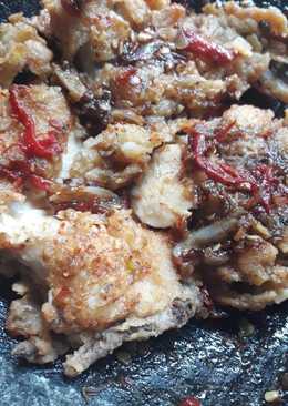 Ayam geprek (sambal terasi)