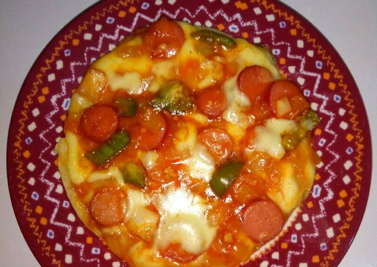 gambar untuk cara membuat Thin crust pizza mini teflon