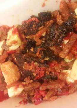 Dendeng Balado Telur Putih