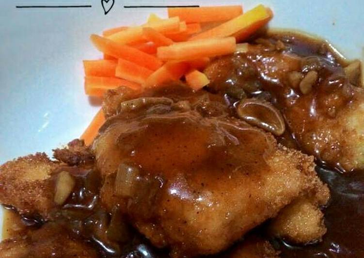 Resep Chiken katsu with blackpaper sauce Oleh Nani Bunda Rafardhan