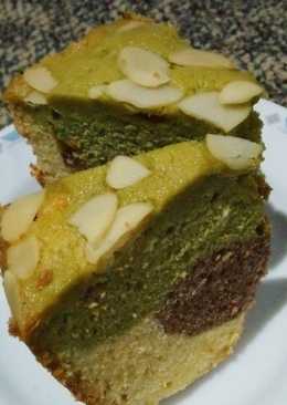 Cake Lapis Greentea Cokelat