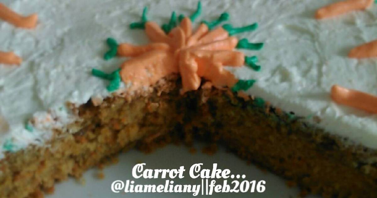 Resep Carrot Cake Palem Sugar with creamcheese Frosting..