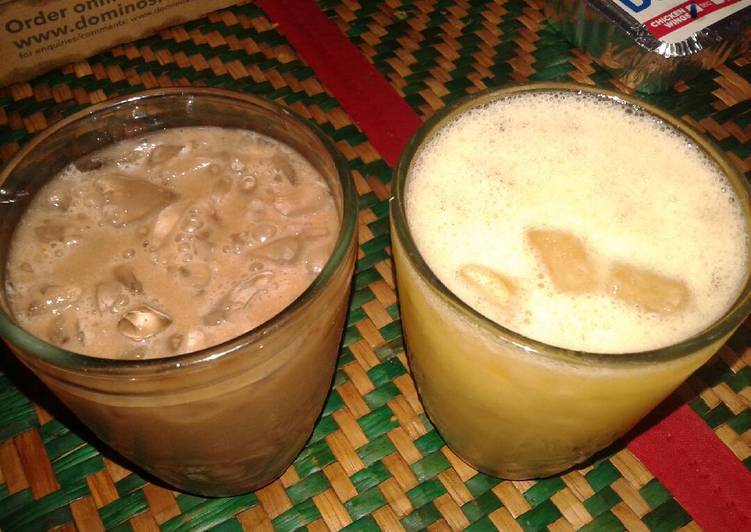 resep makanan Smoothie pisang milo & pisang manggo