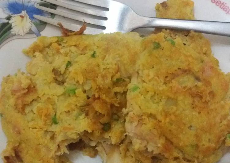 resep lengkap untuk Omelet kentang wortel