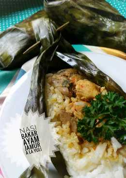 Nasi bakar ayam jamur