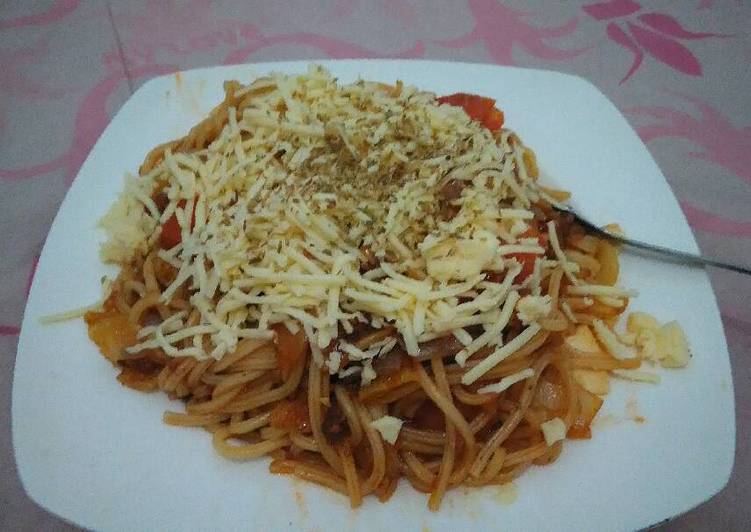 resep makanan Spaghetti Indomie