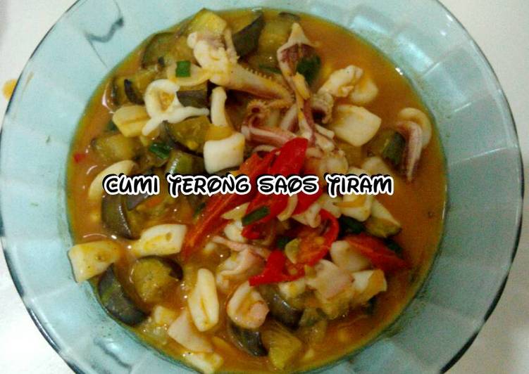 gambar untuk cara membuat Cumi terong saus tiram