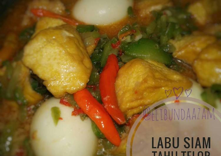 resep masakan Sayur labu siam tahu telor