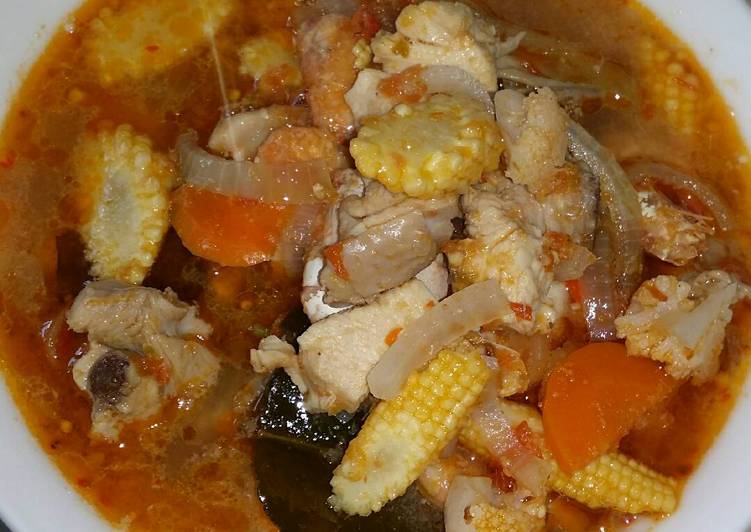 resep lengkap untuk Tomyum campur